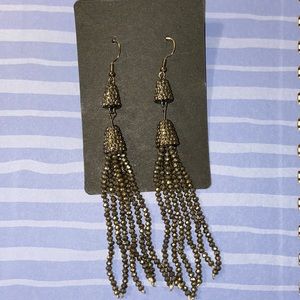 Black and silver tone earrings